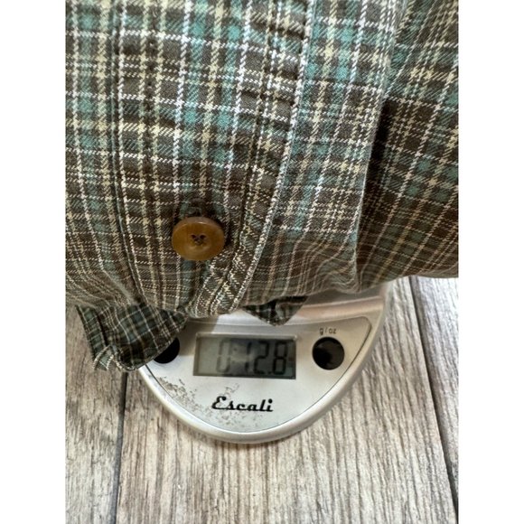 Eddie Bauer Men's Green Micro Plaid Long Sleeve Casual Button Shirt Size XL - Picture 12 of 12